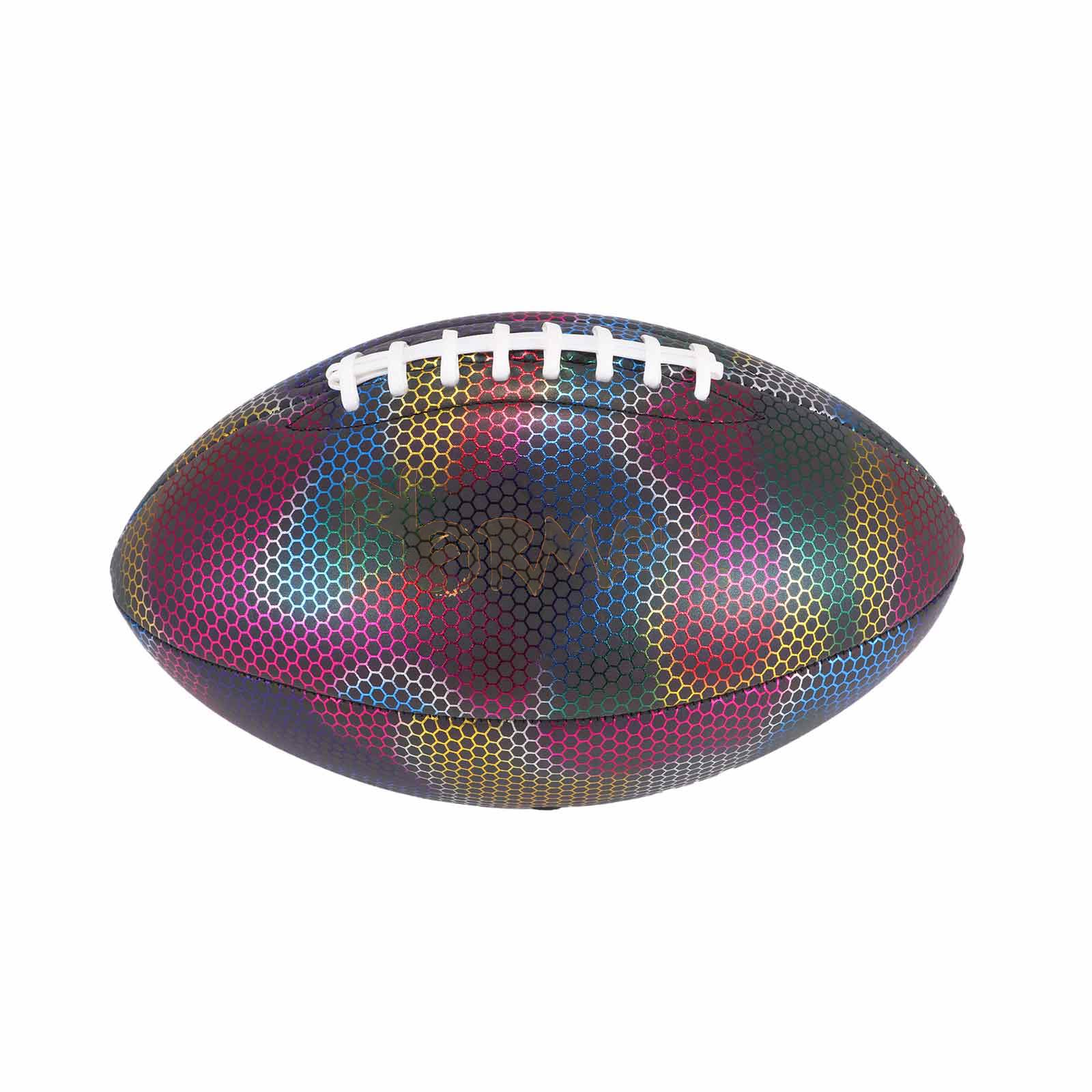 Outdoor Sports Rugby Ball Standard Game Training Rugby Pu Machine Reflective Rugby Ball For Youth Adult Rugby Game Football