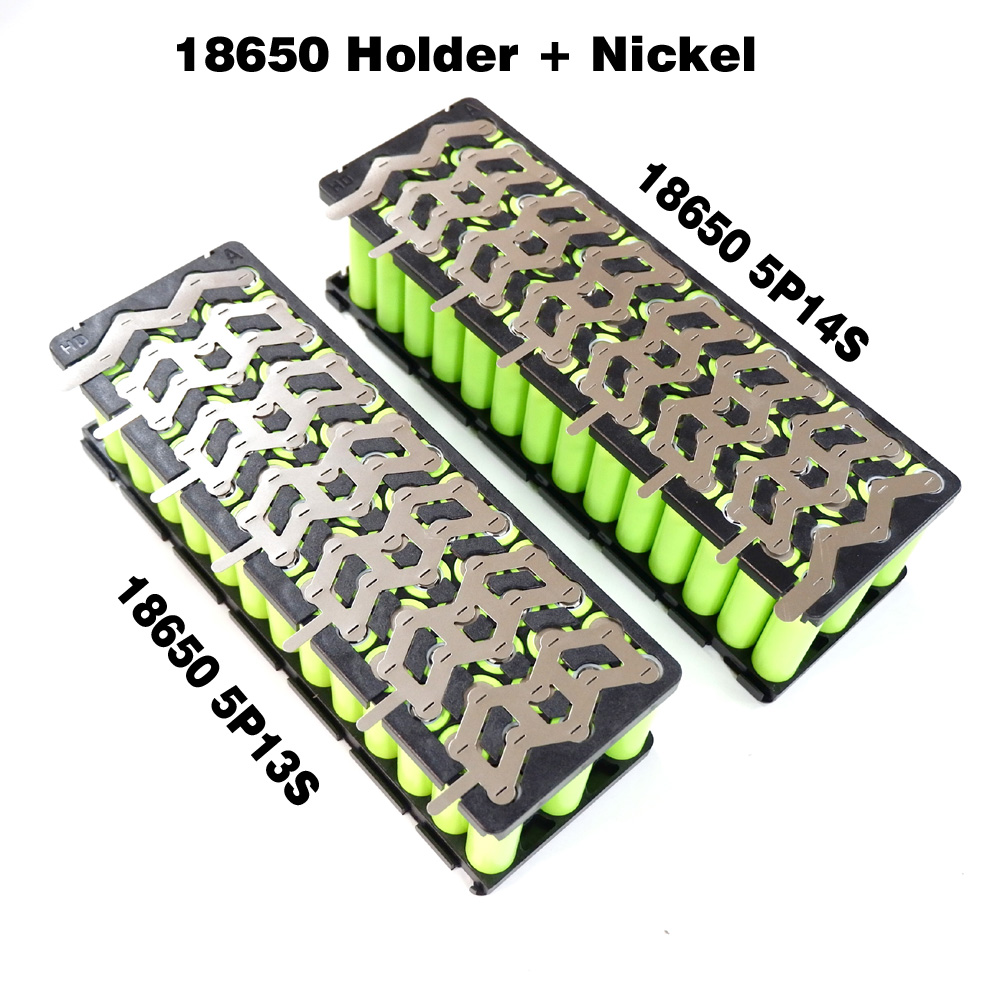 18650 Lithium Battery Holder 5P13S 5P14S Zig zag type Batteries Bracket and Nickel Tape For 13S 48V 14S 51.8V E-bike Battery
