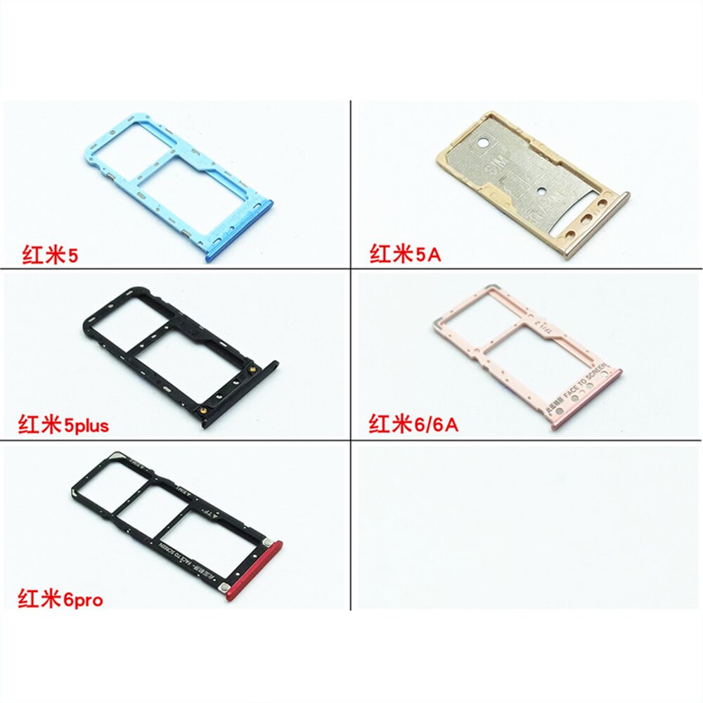 Sd Houder Slot Voor Redmi 5 Plus 5A Redmi5 Dual Enkele Sim Kaart Lade