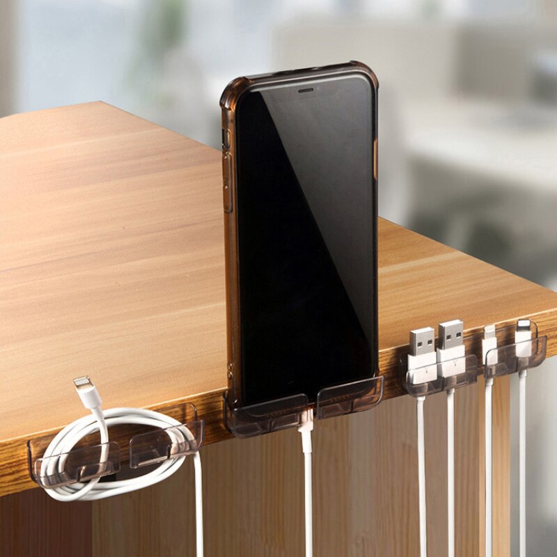 Crochet de rangement de câbles de données 3 pièces/ensemble, organisateur de câbles à Clip, gestion de câbles ABS de bureau, porte-fils, bobine USB