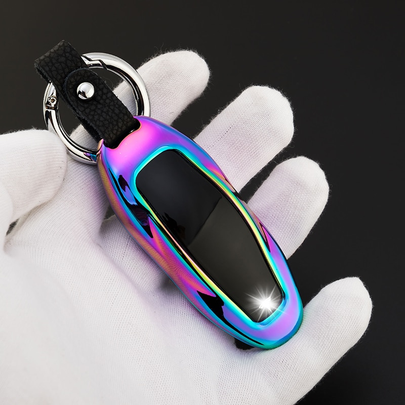Autosleutelhoes van zinklegering voor tesla model s, model 3 en model x, sleutelbeschermer, passend bij accessoires