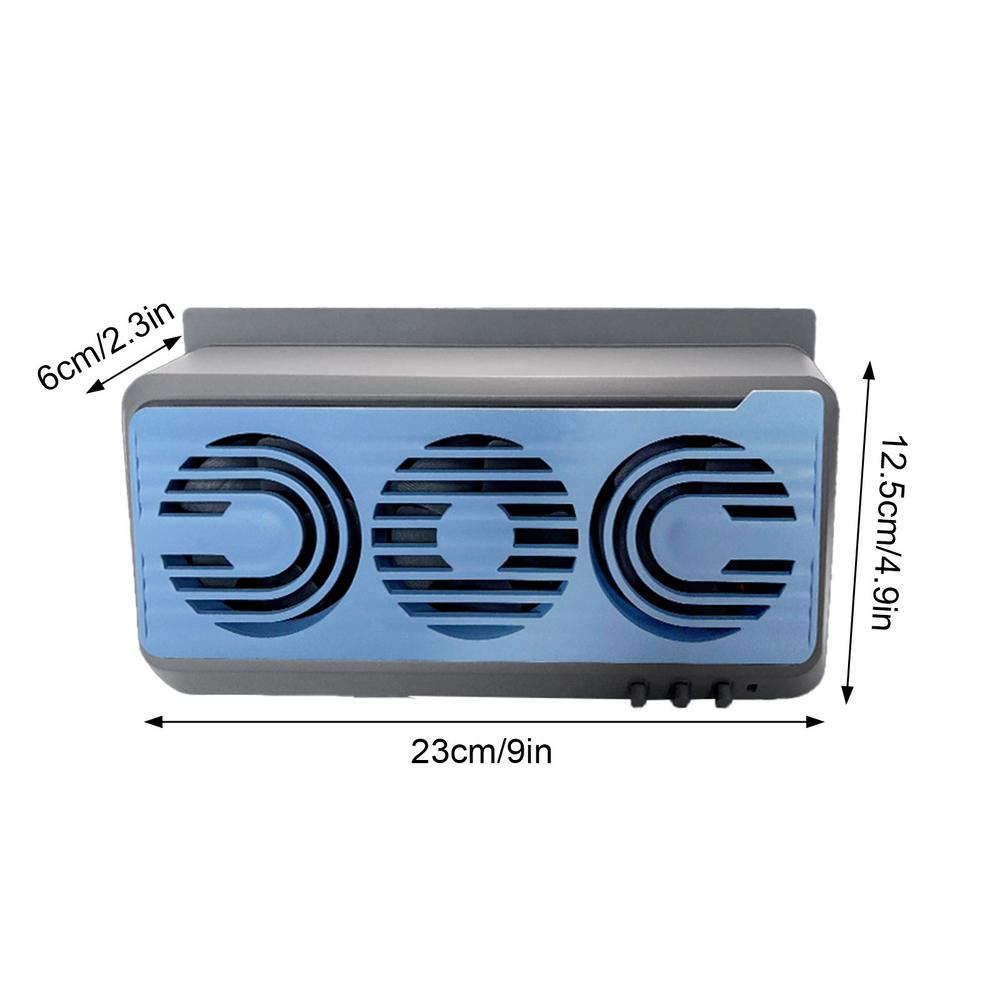 Ventilator voor autoraam op zonne-energie met usb-oplaadfunctie, koelventilator voor auto's, vrachtwagens en bestelwagens, installatie op zonne-energie, inclusief versterker.: Grijs