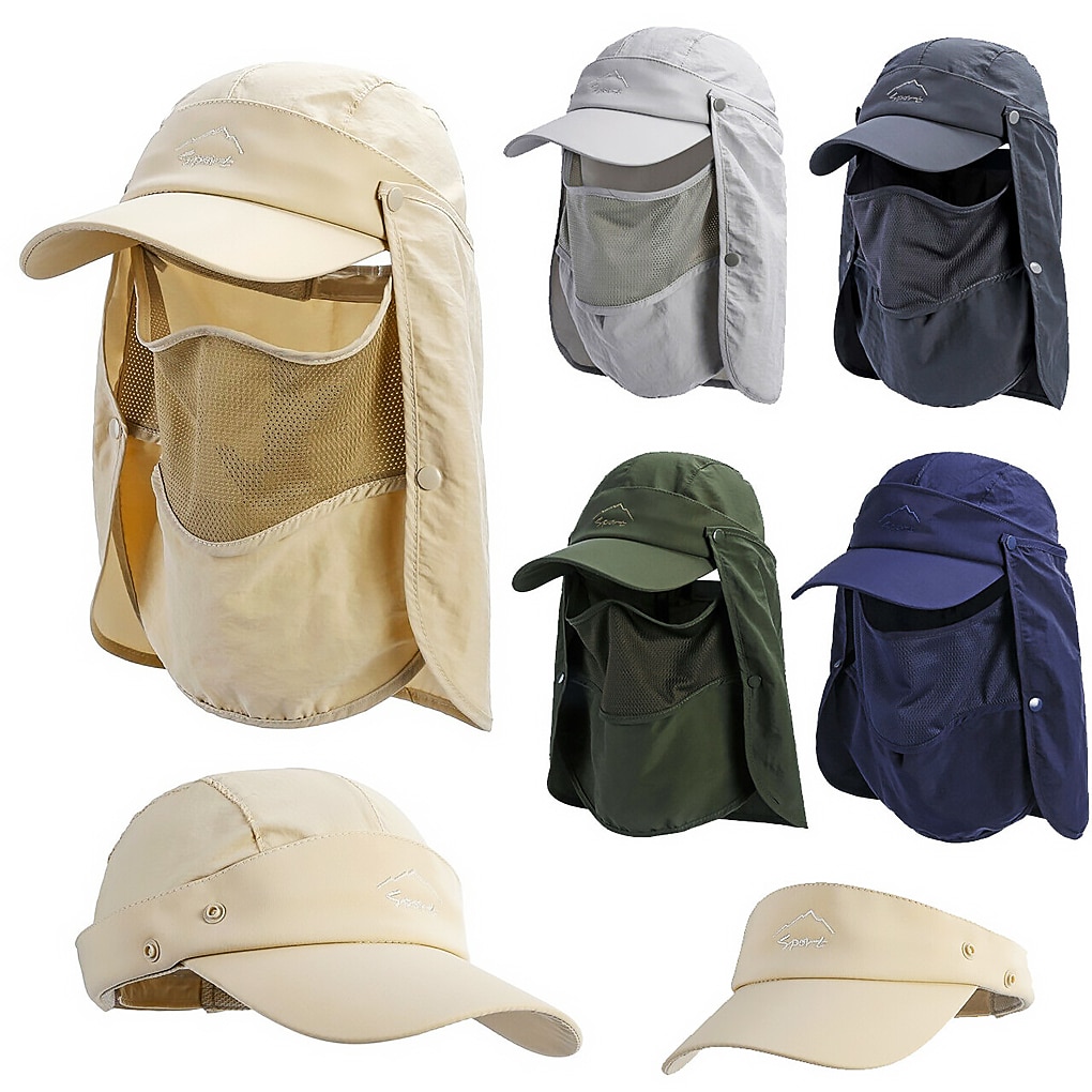 Casquette pare-soleil à séchage rapide, 2 pièces, Protection du cou