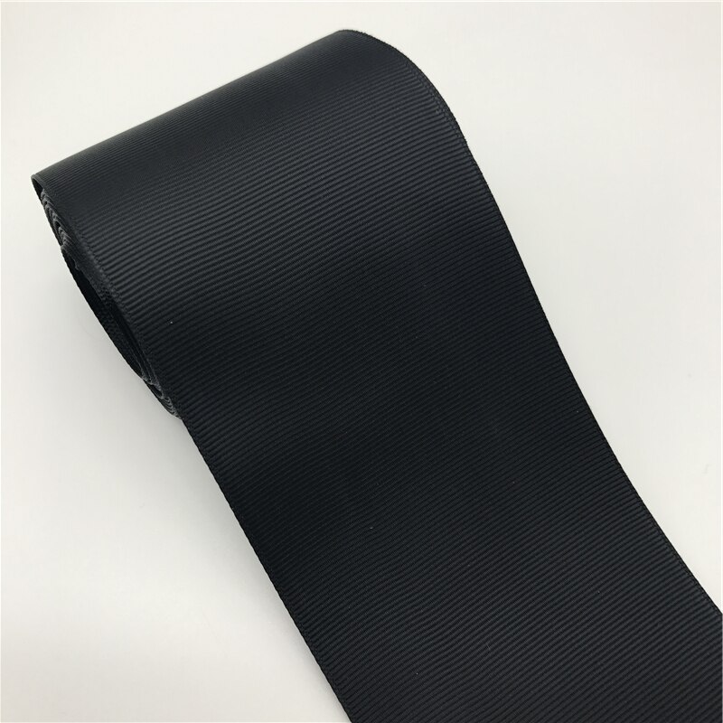 5Yards 3" 75mm Grosgrain Ribbon Bow Hair Party Wedding Christmas Decoration DIY Wrapping: Black