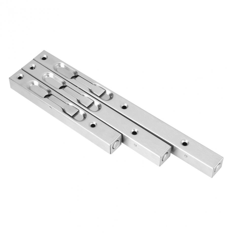 Stainless Steel Door Bolts Security Door Latch Bolt Guard Flush Latch Slide Bolt Lock Door Hardware 6/8/10inch