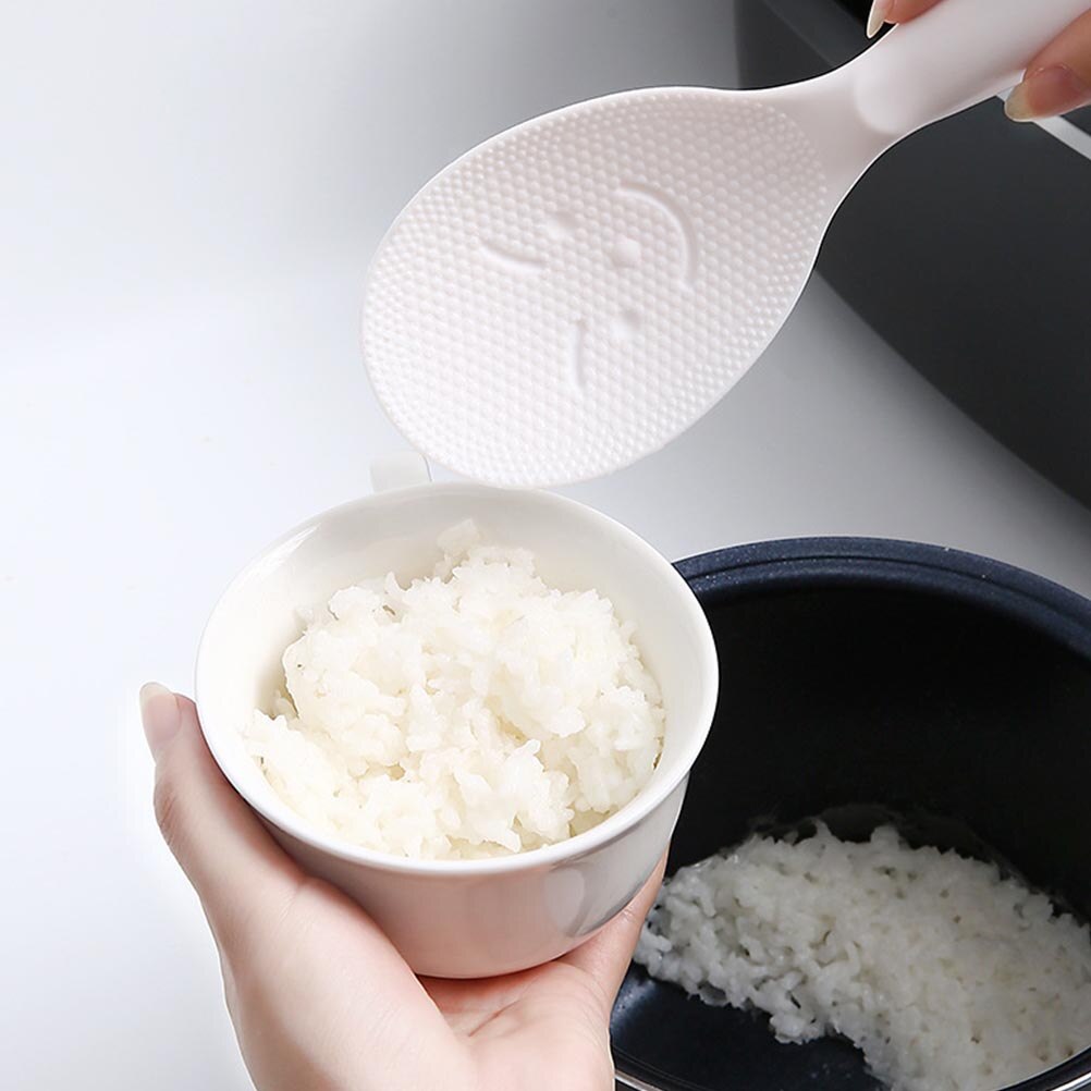 2pcs Smiling Face Rice Spoon Durable Rice Paddle Rice Bowl Spoon for Home Restaurant
