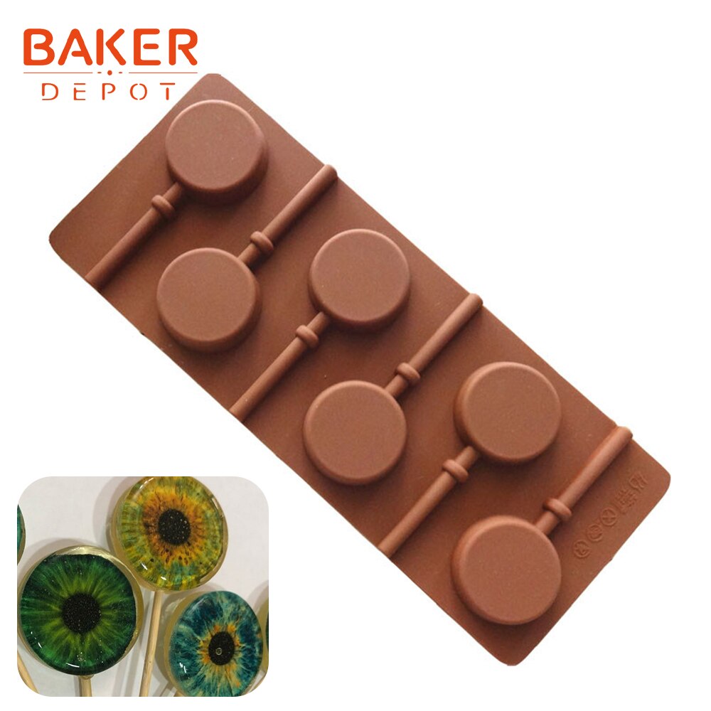 Bager depot silikone slikkepinde form til slik chokolade rund kage dekoration form bjørn slikkepinde forme til bagegrej: Cdy -047