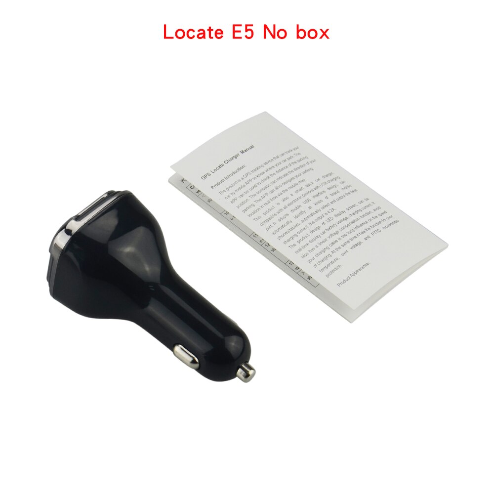Hoge Nauwkeurigheid Smart Car charger Real-time Datum Monitoring Dual USB Zwart Lokaliseren E5 ingangsspanning DC 12 V-24 V: No box