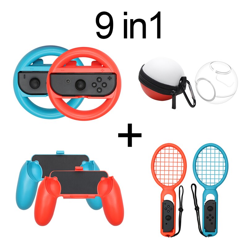 ABS Gamepad Impugnatura Per Nintend Interruttore Joypad Controller di Gioco Del Supporto Del Basamento per Nintend Interruttore di Sinistra A Destra: 9 in 1