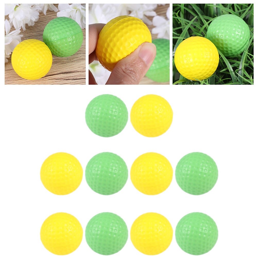 10 st barn golfbollar elastisk pu svamp golfbollar för för lek eller träning