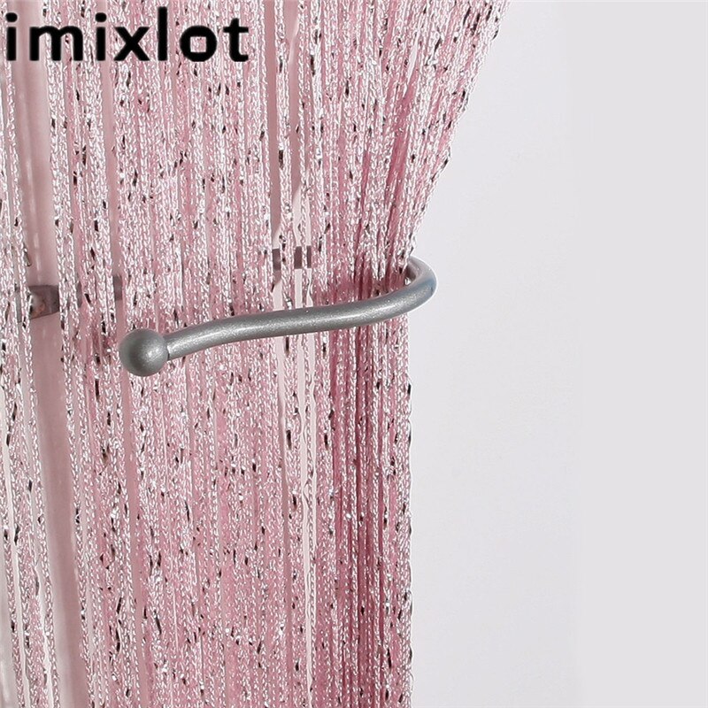 Imixlot 1m polyester tråd skillevæg gardiner skærme romantisk stue dekoration tyl dør drapering tilbehør