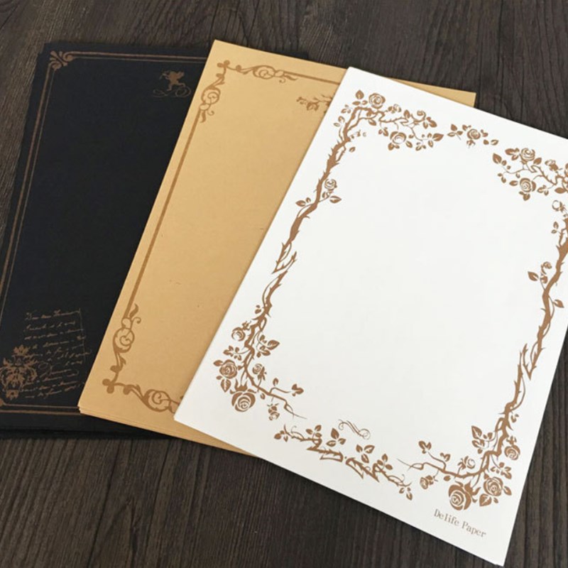 8 Sheet Writing Stationery Paper Note Letter Set For School Stationery