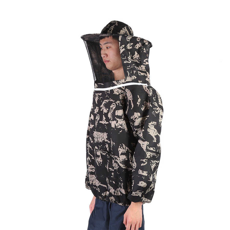 Average Size Beekeepers Tools Beekeeping Supplies with Single Zipper Beekeeper Protective Jacket Smock Bee Suit Hats