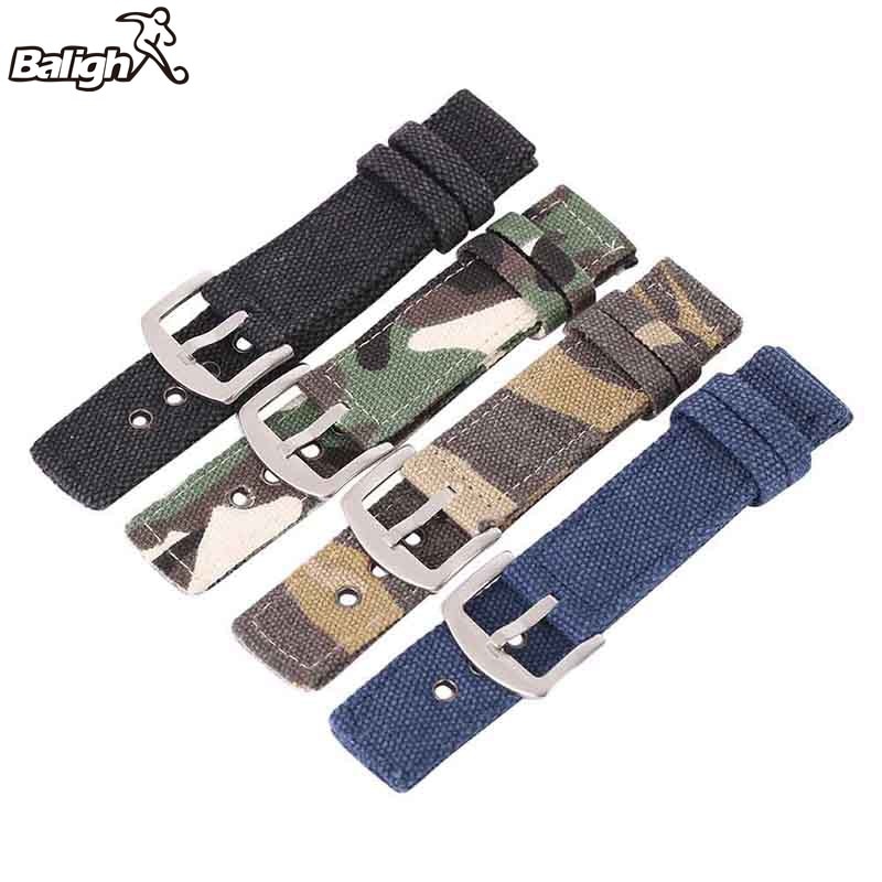 / 18mm 20mm 22mm 24mm Canvas Camouflage Watch Band Strap For Men Women Watches Belt Accessories Wrist Watch Bracelet