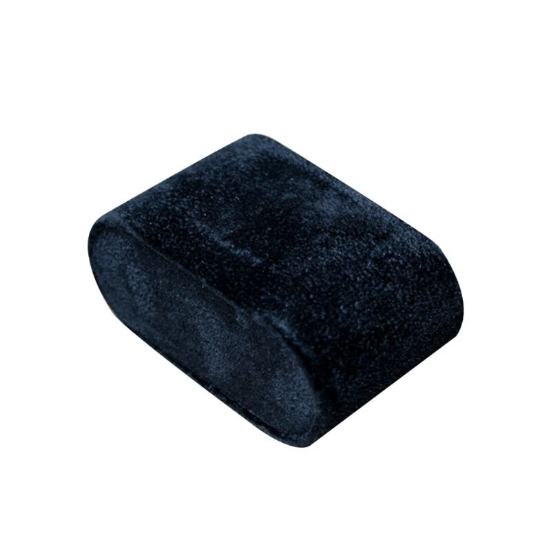 Bærbare urpuder armbåndsur armbånd display pad opbevaringsboks stativ arrangør smykker beskyttelse pude: Sort
