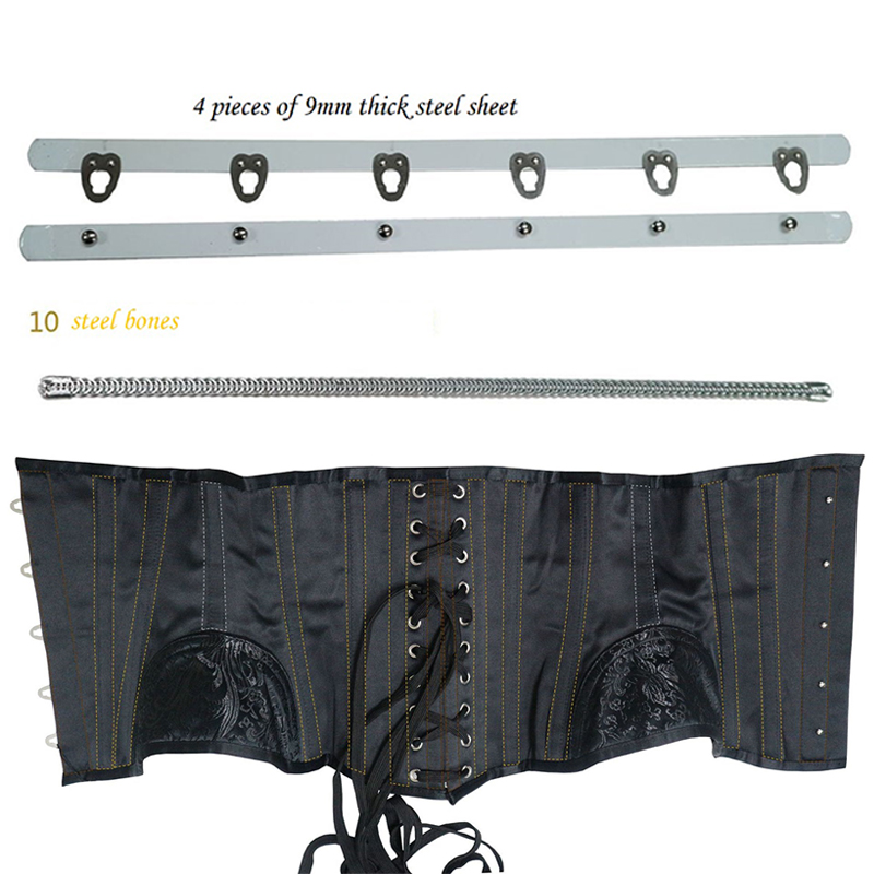 Underbust Steampunk Corset Waist Control Gothic Corsets Cincher Bustiers Embroidery Short Waist Trainer Women Binders Shapers