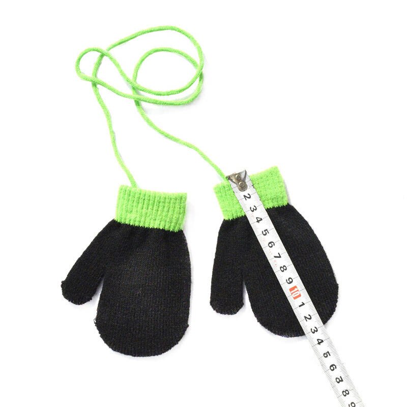 Warmom Kinderen Winter Warm Gebreide Jarretel Handschoenen Met Touw Volledige Vinger Wanten Handschoenen Voor Kinderen Peuter Kids Voor 1-4Y
