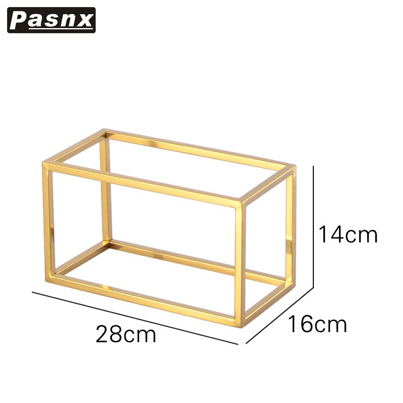 Dessert Fruit Cake Stand Metal Afternoon Tea Wedding Luxury Modern Candy Cake Display Stand Serving Plateau Tableware DG50TD: 28x16x14cm