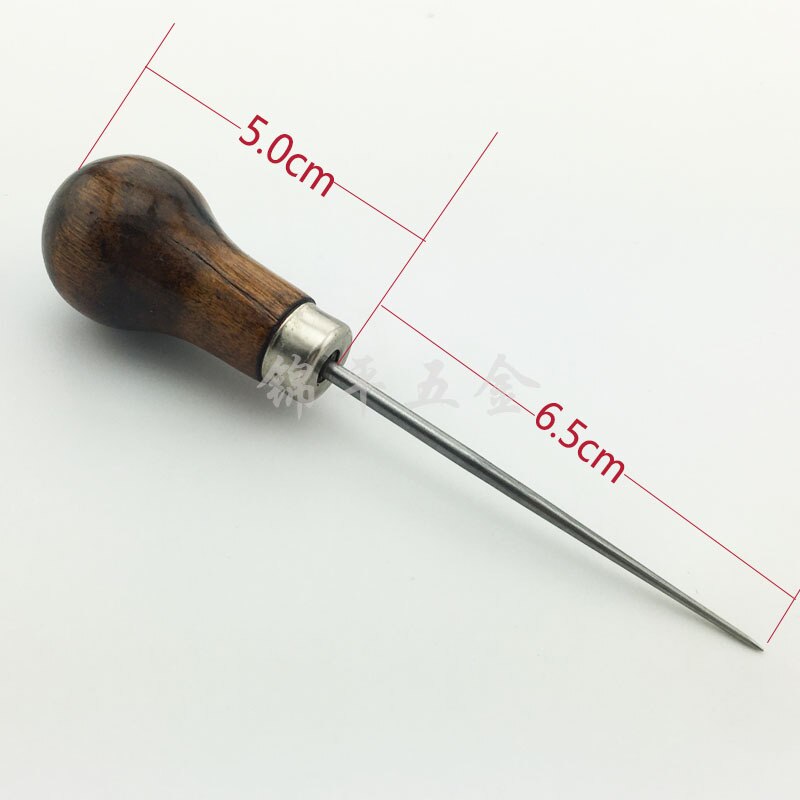 Poinçon à manche en bois, 3 pièces, bricolage de tente en cuir, poinçon de couture, outil de réparation de trous, aiguille à main, artisanat du cuir: 1