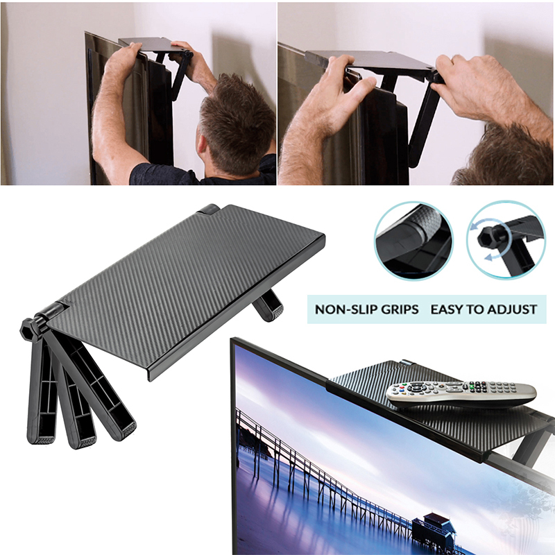 Skjerm topphylle tv skjerm lagringsbrakett stativ tv monitor stativ veggmontert vegg tv brakett skjerm topphylle lagringshylle