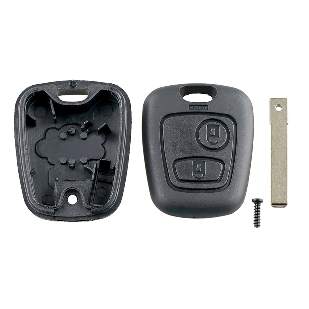 Heart Horse 3 toetsen sleutelhoezen met lemmet VA2 ASK 433 MHz ID46, compatibel met signaal Ask chip voor Peugeot 307 CC 308 407 607 Partner Citroen Berlingo Picasso Xsara CE0536 afstandsbediening