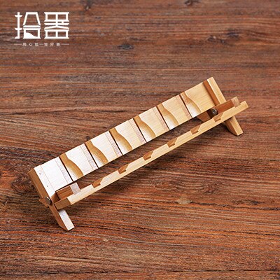 Plateau à thé chinois en bambou, fait à la main, Table à thé, planche à thé, théière Puer, conteneur de rangement, tasse, assiette, outils de cuisine, accessoires, 1 pièce: 6 frame