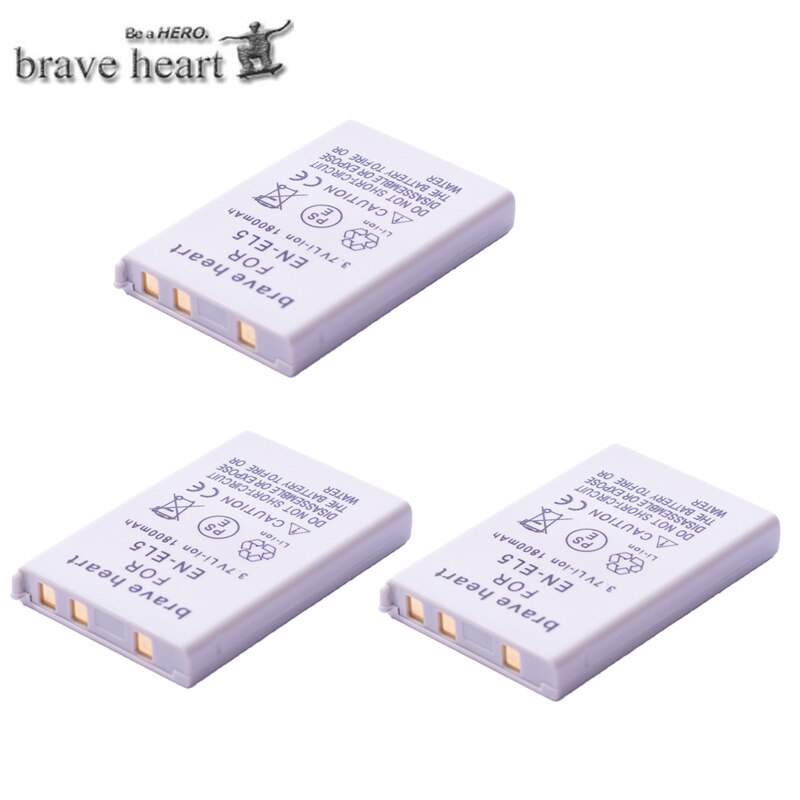 EN-EL5 ENEL5 En El5 Li-ion Rechargeable Battery pack For Nikon Camera Coolpix P80 P90 P100 P500 P510 P520 camera accessories: 3battery