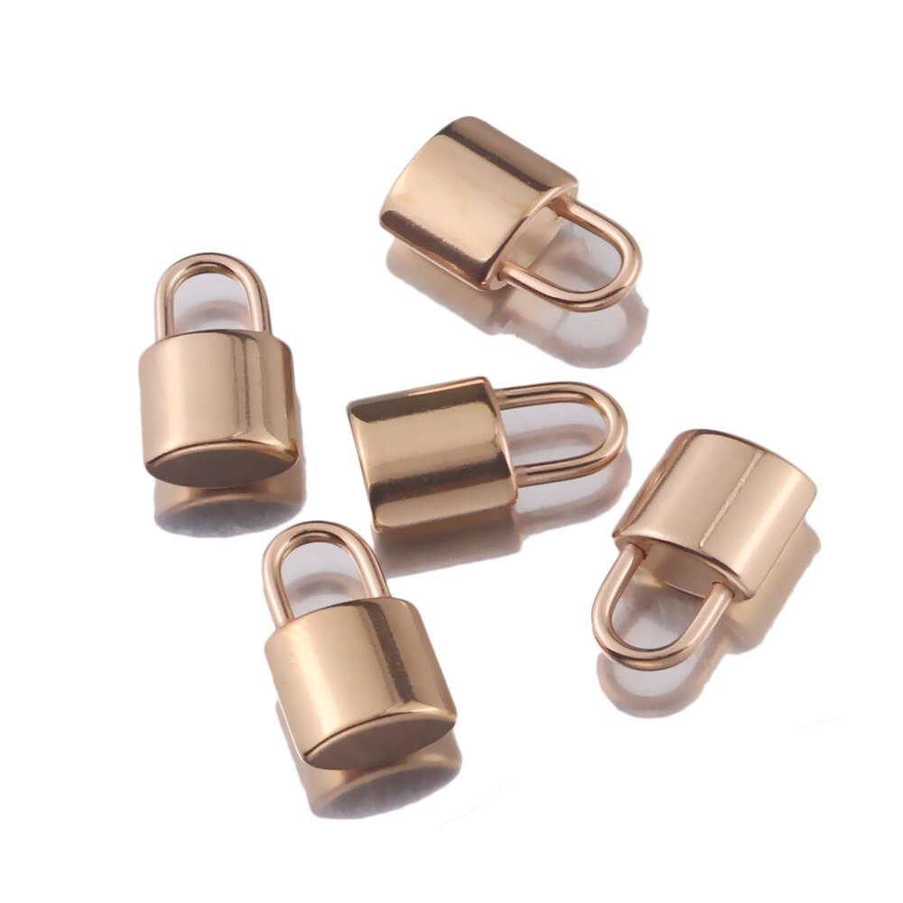5pcs/lot Charms Lock 16.5*10mm Stainless Steel Pendants Gold Jewelry Making DIY Handmade Craft for Bracelet Necklace
