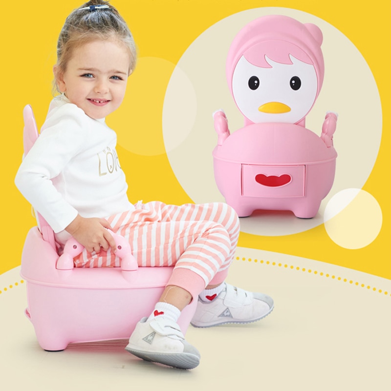 Grappig Pinguïn Baby Potje Voor Kinderen Plastic baby potties Mooie voor kinderen Voor Gratis Potje Borstel