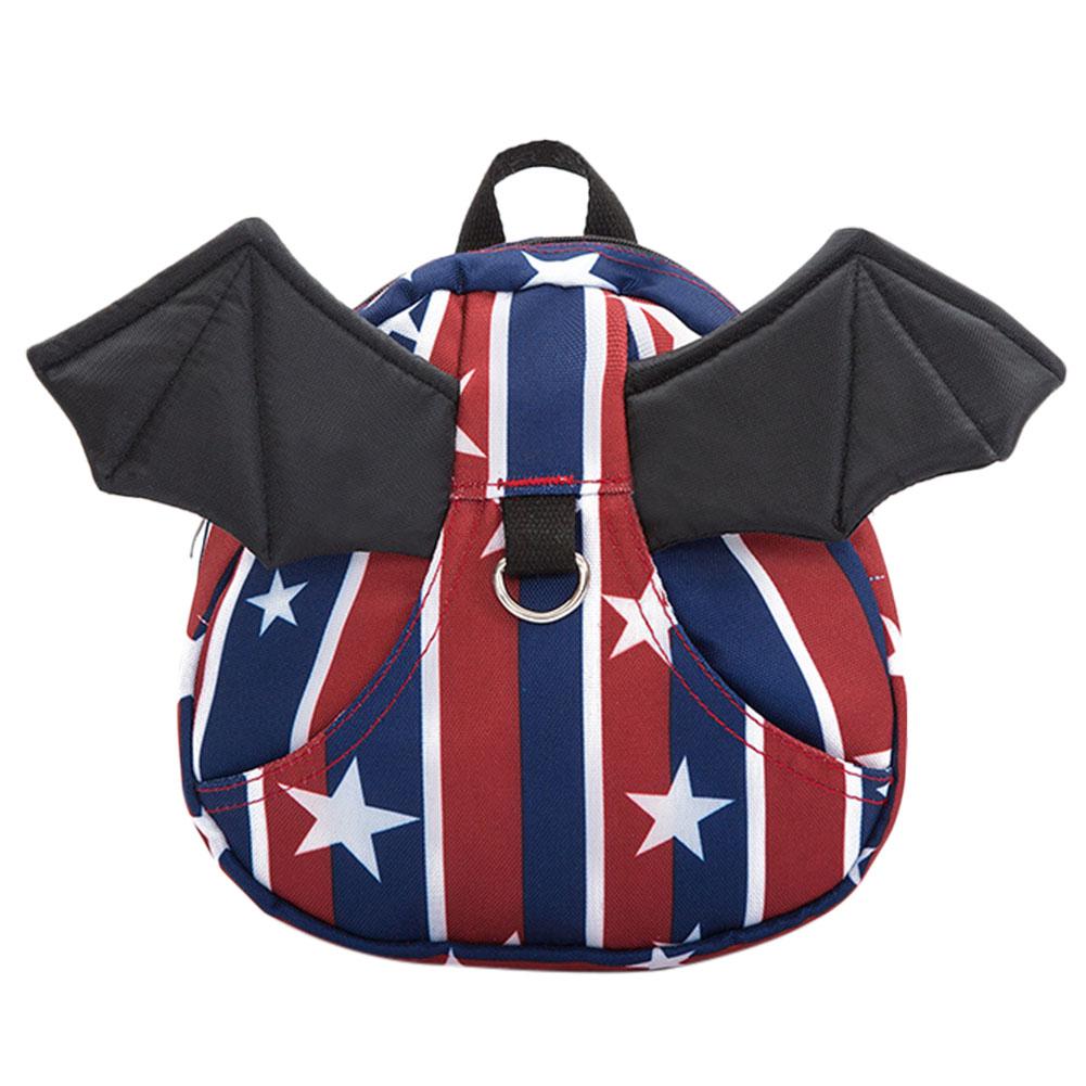 Sac à dos multifonction en toile pour bébé, avec sangle de sécurité anti-perte, harnais et laisse pour bébé: Drapeau étoilé