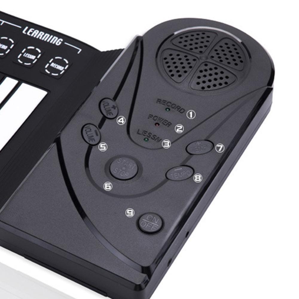 Przenośny 49 klawiszy cyfrowa klawiatura ręczna rolka pianino silikonowe elektryczne dla dzieci początkujący pianino elektroniczne