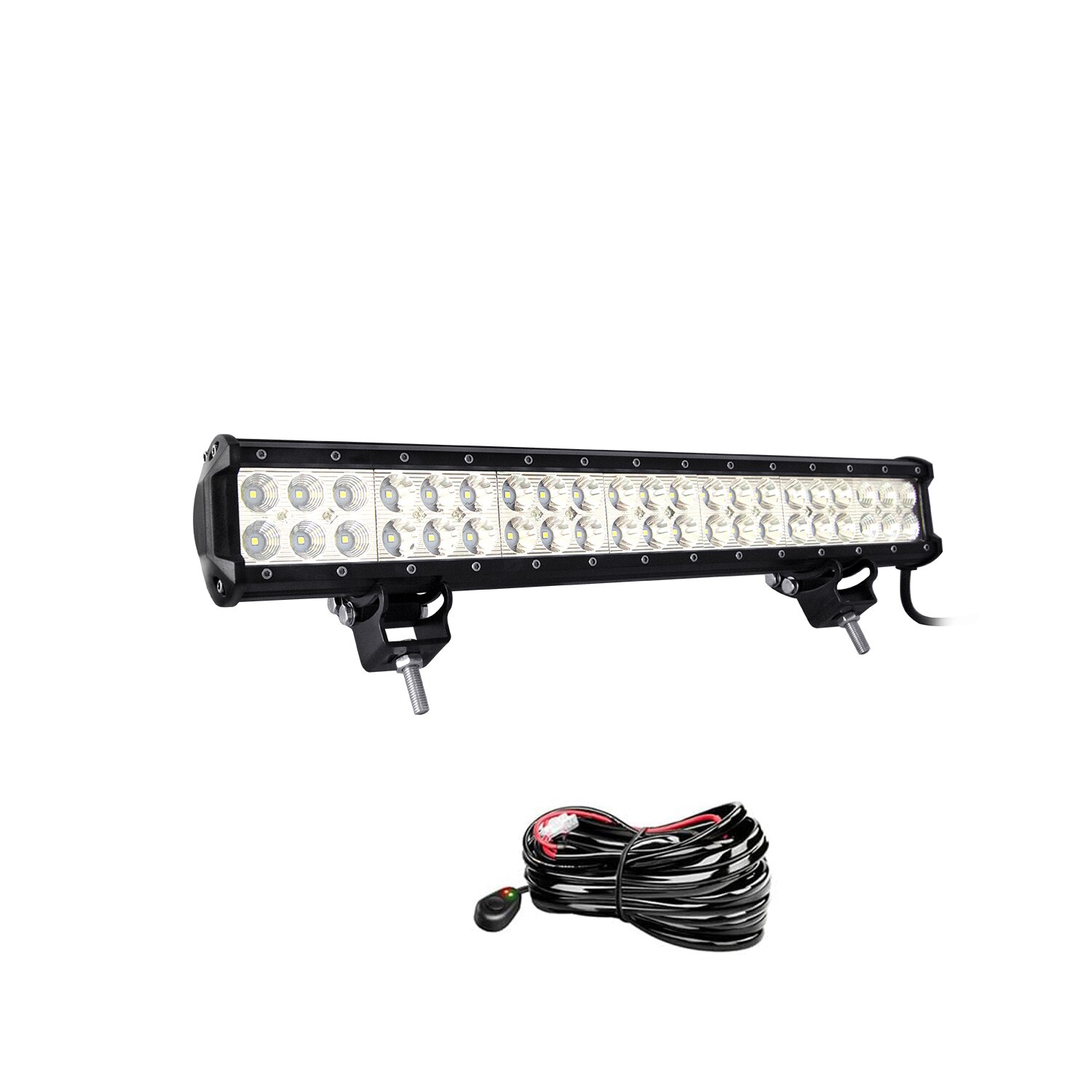 LED Light Bar 4 7 9 12 15 18 20 22 25 28 36 44 inch 4x4 Work Led Bar Offroad SUV ATV 18W 36W 54W 72W 90W 108W 126W 144W 162W: 1x126w with wire kit