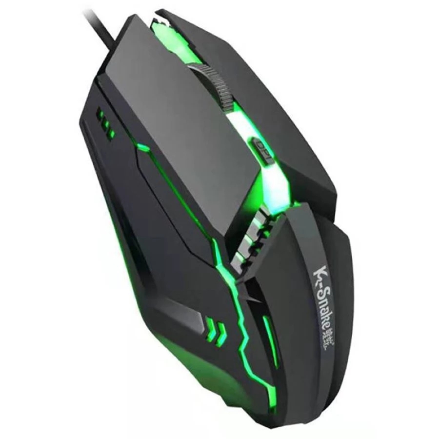 Viper 1600 DPI Mouse Desktop Notebook Universal M11 E-Sports USB Luminous Mouse K-Snaker Left and Right Hands for Laptop