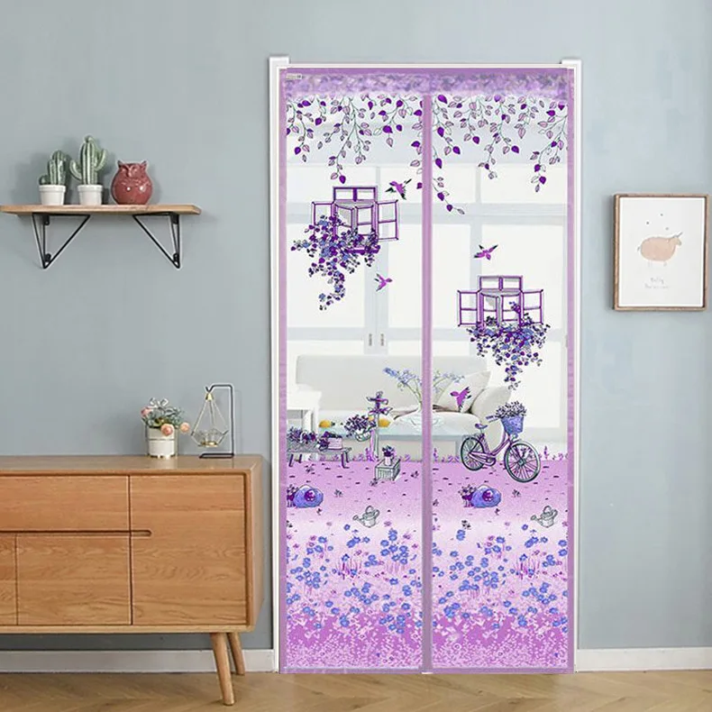 Deurgordijn Modern En Eenvoudig Paraplu Vogelkooi Zomer Zacht Gaas Muggenbestendig Deurgordijn Versleuteld Scherm: Ivoor