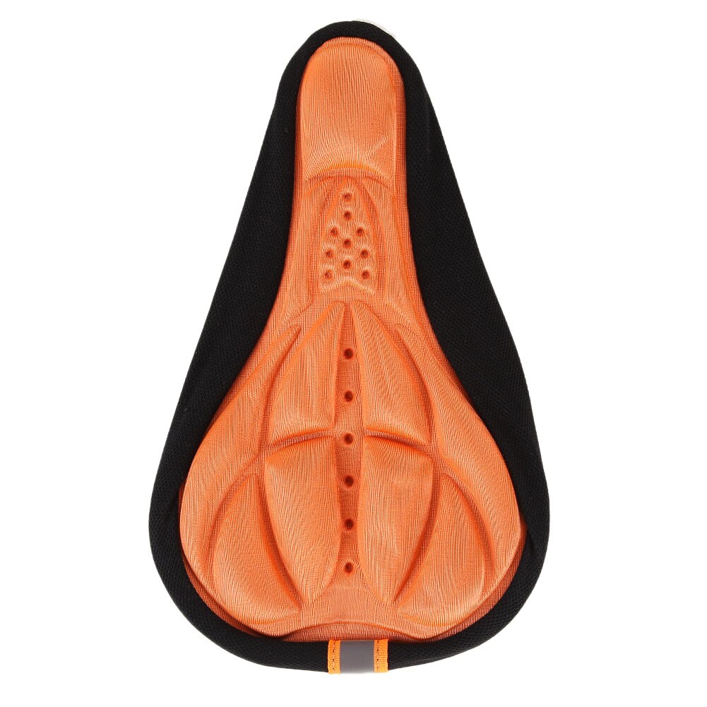 Fiets Zadel 3D Soft Bike Seat Cover Comfortabele Verdikte Extra Foam Zitkussen Fietszadel Seat Voor Fiets Accessoires: Oranje