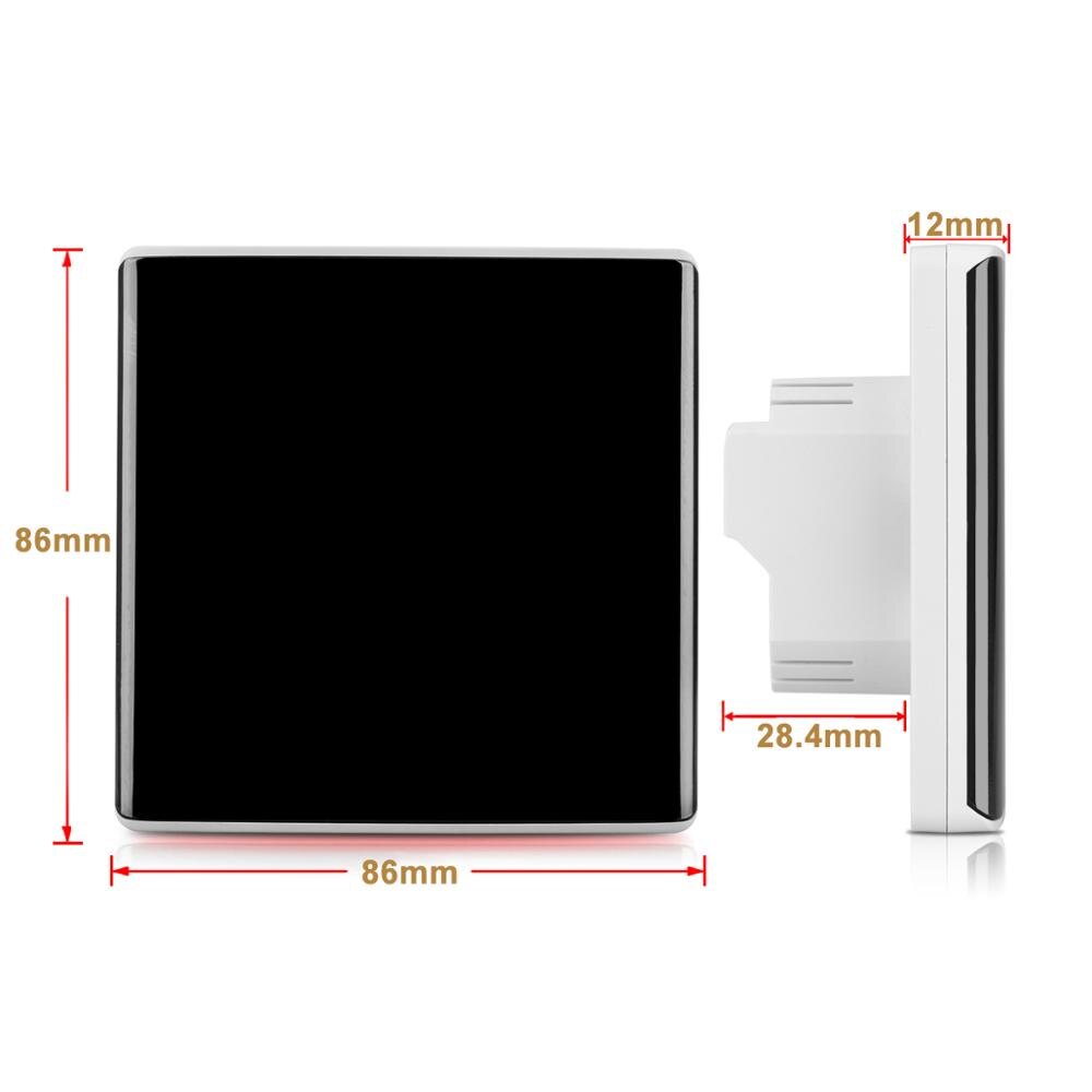 Écran tactile LCD Floureon Thermostat système de chauffage par le sol thermorégulateur AC85-240V régulateur de température rétro-éclairage blanc