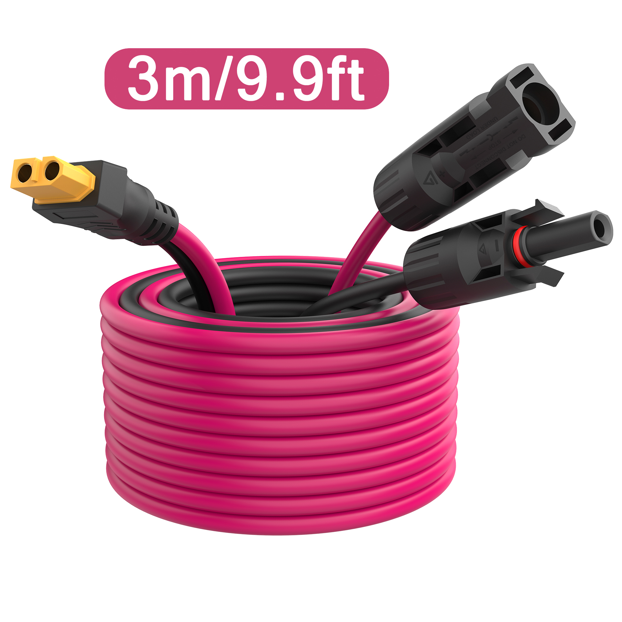 Cable de extensión Solar a XT60 12AWG 30A conector solar a cable adaptador XT60 adecuado para panel solar a central eléctrica portátil: Rojo