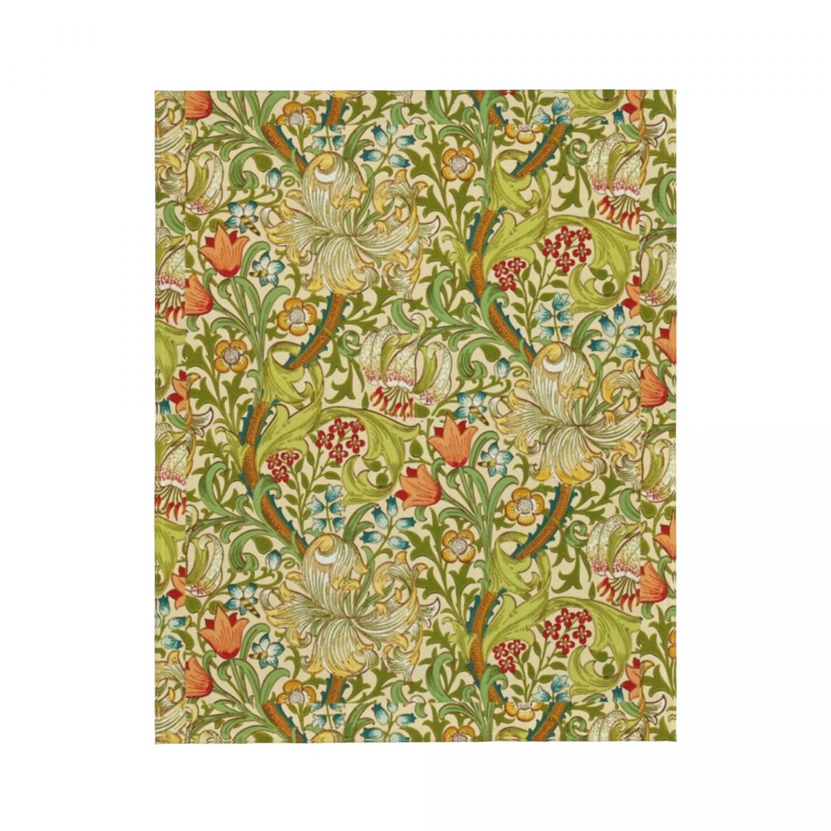 William Morris złota lilia rzut koc koc polarowy TV koce sofa koc flanelowa przytulna pościel na kanapie podróżnej domu: 120x150cm 50x60in