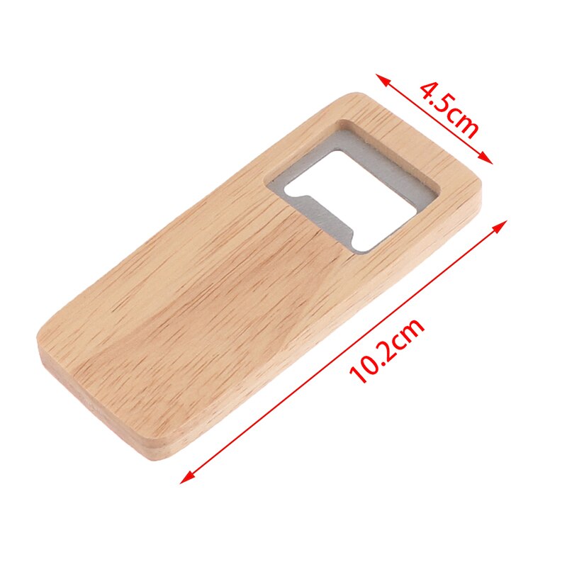 Bottle Opener Simple Jar Bottle Wrench Wood Multifunction Square-shaped Can Opener Kitchen Tool