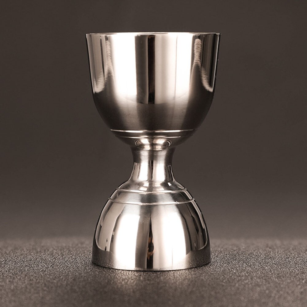 Measuring Shot Cup Ounce Jigger Bar Cocktail Drink Mixer Liquor Measuring Cup Mojito Measure Coffee Mug Stainless Steel: Silver