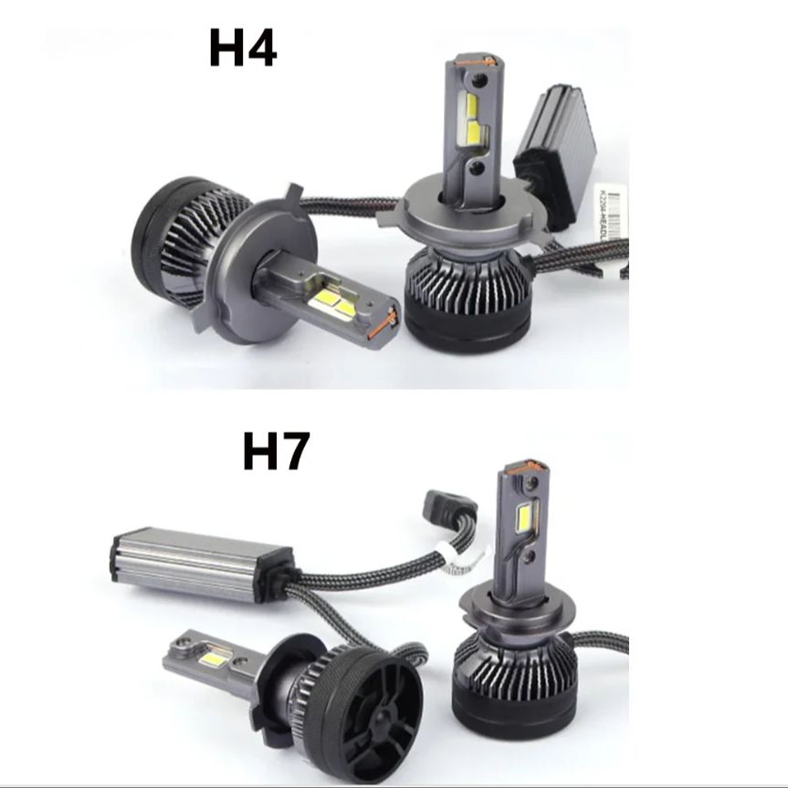 TCYATOTCYATO H7 LED 500000LM 600W Bulb Headlight 6000K Double Copper Tube Fog Light K5C F5C H4 H7 H8 H11 H1 9005 12V 24V Truck L: H1