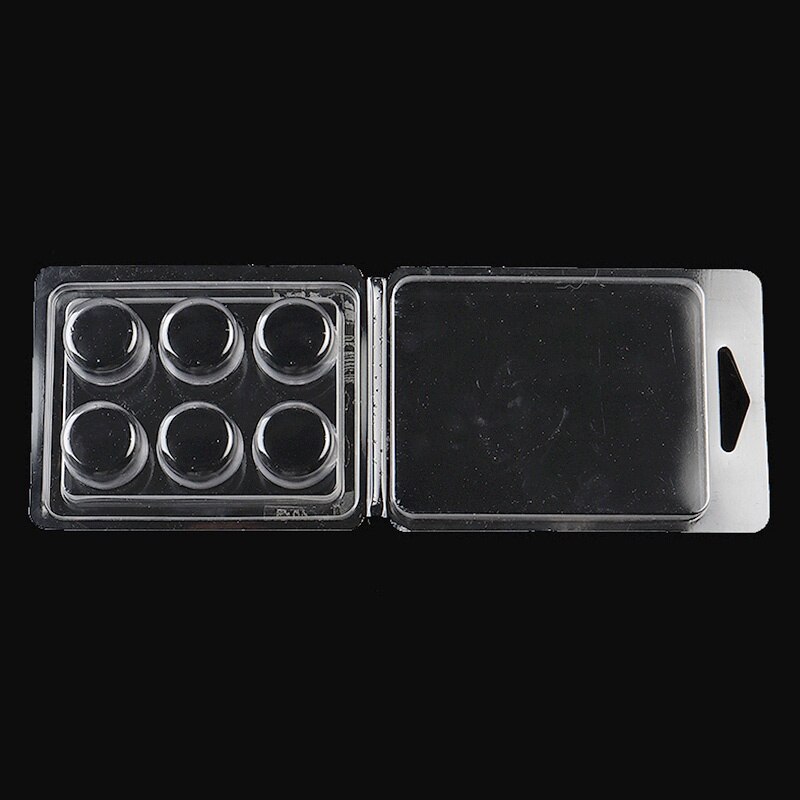 1PC 6 Zelle PVC Runde transparent Muschelschalen Kunststoff Wachs Schmelzen Verpackung Kasten Klar Für Wickless Duft Kerzen Kasten