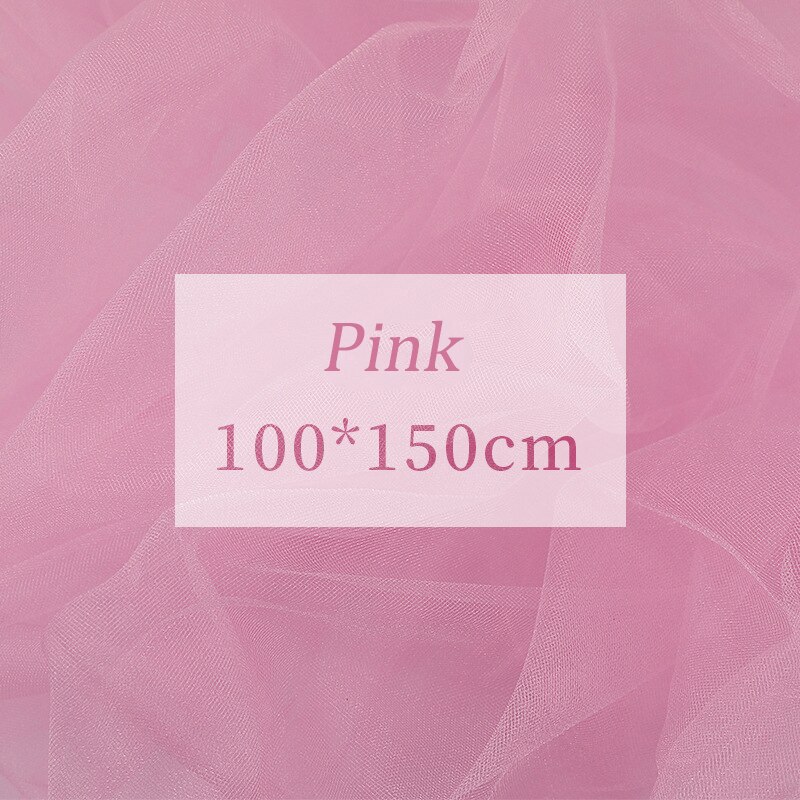 INS Style photographie accessoires manucure photographie accessoires arrière-plan gaze photographie arrière-plan tissu couleur unie: 100x150cm pink