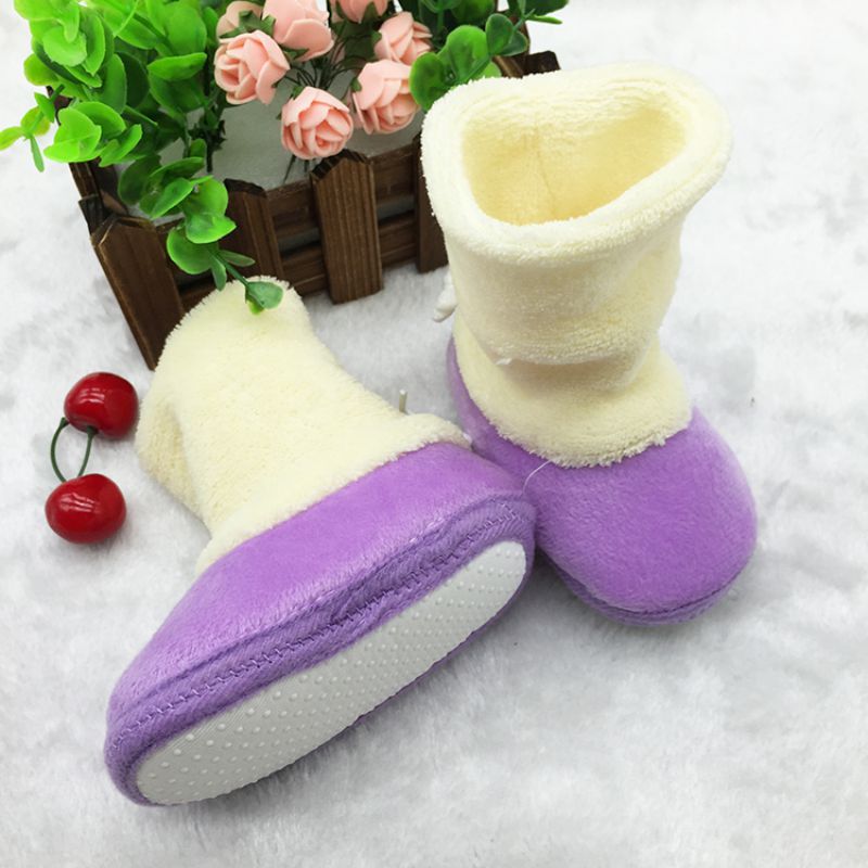 0-18M Del Bambino di Inverno Stivali Da Neve Stivali Caldi Del Bambino Della Ragazza del Cotone Morbida E Confortevole Primo Camminatore