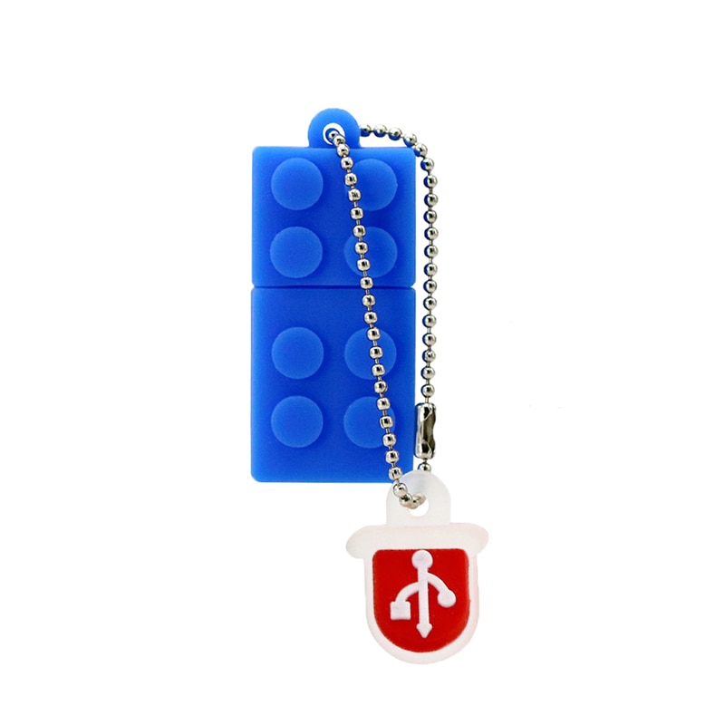 Memoria USB 2,0 de silicona para niños, PenDrive de bloques de construcción, memoria Flash, 4GB, 8GB, 16GB, 32GB