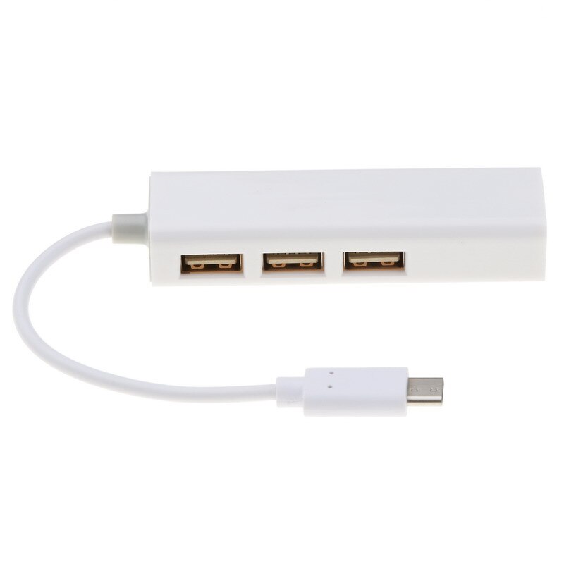 Kebidu Usb C Naar Ethernet Adapter Met Type C Usb 3.1 Hub 3 Poorten RJ45 Netwerkkaart Lan Adapter USB-C type C