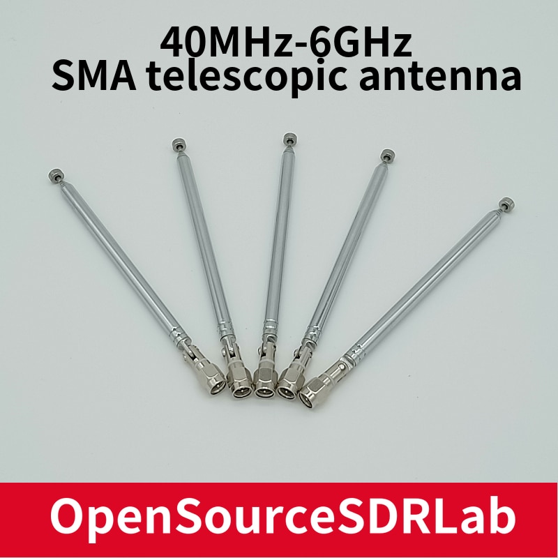 Antena da haste de 40 mhz-6 ghz sma para hackrf