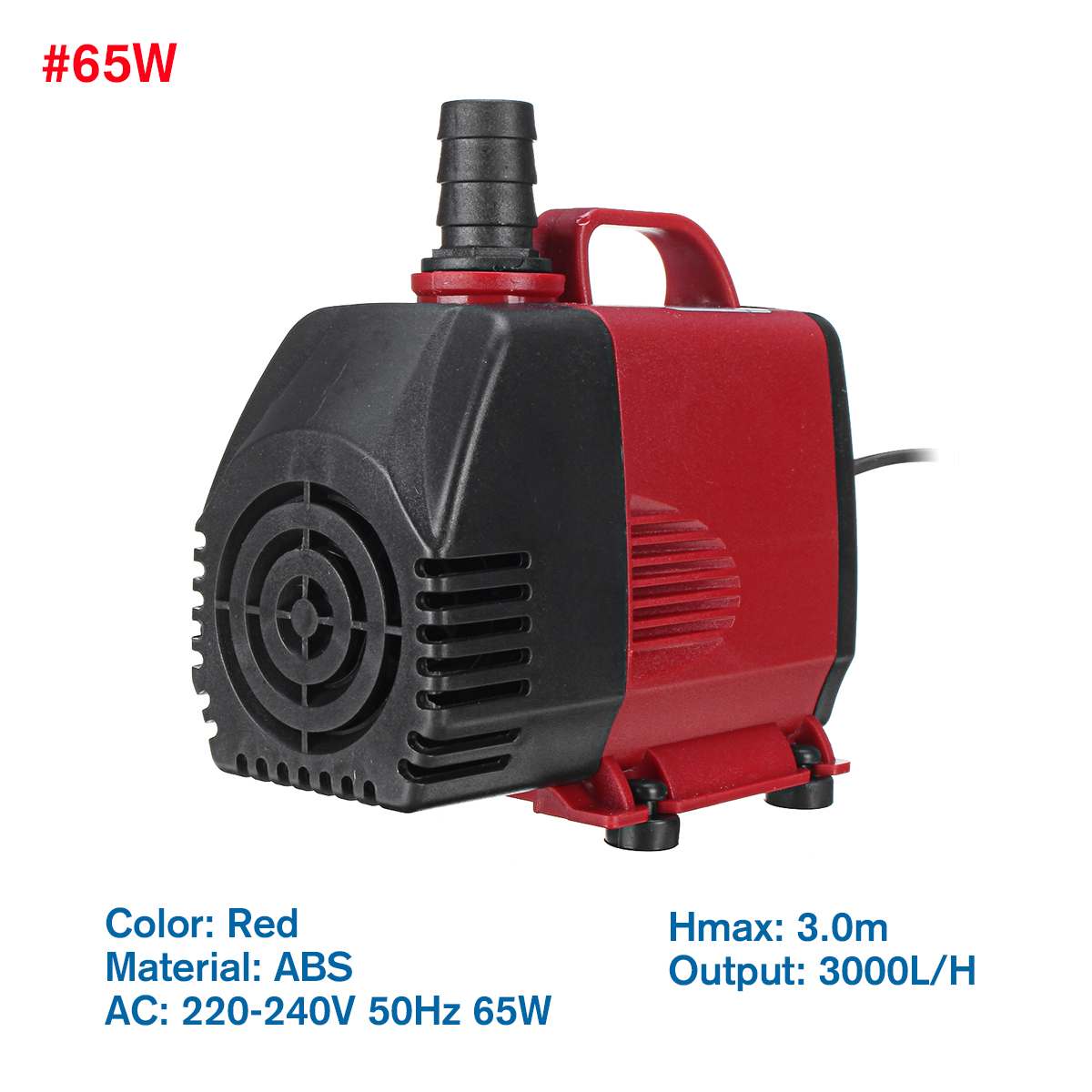 Adjustable Flow Water Pump Fish Tank Submersible Fountain Aquarium Pond Ultra-Quiet Silent Pump 3/8/15/25/45/65W 50Hz