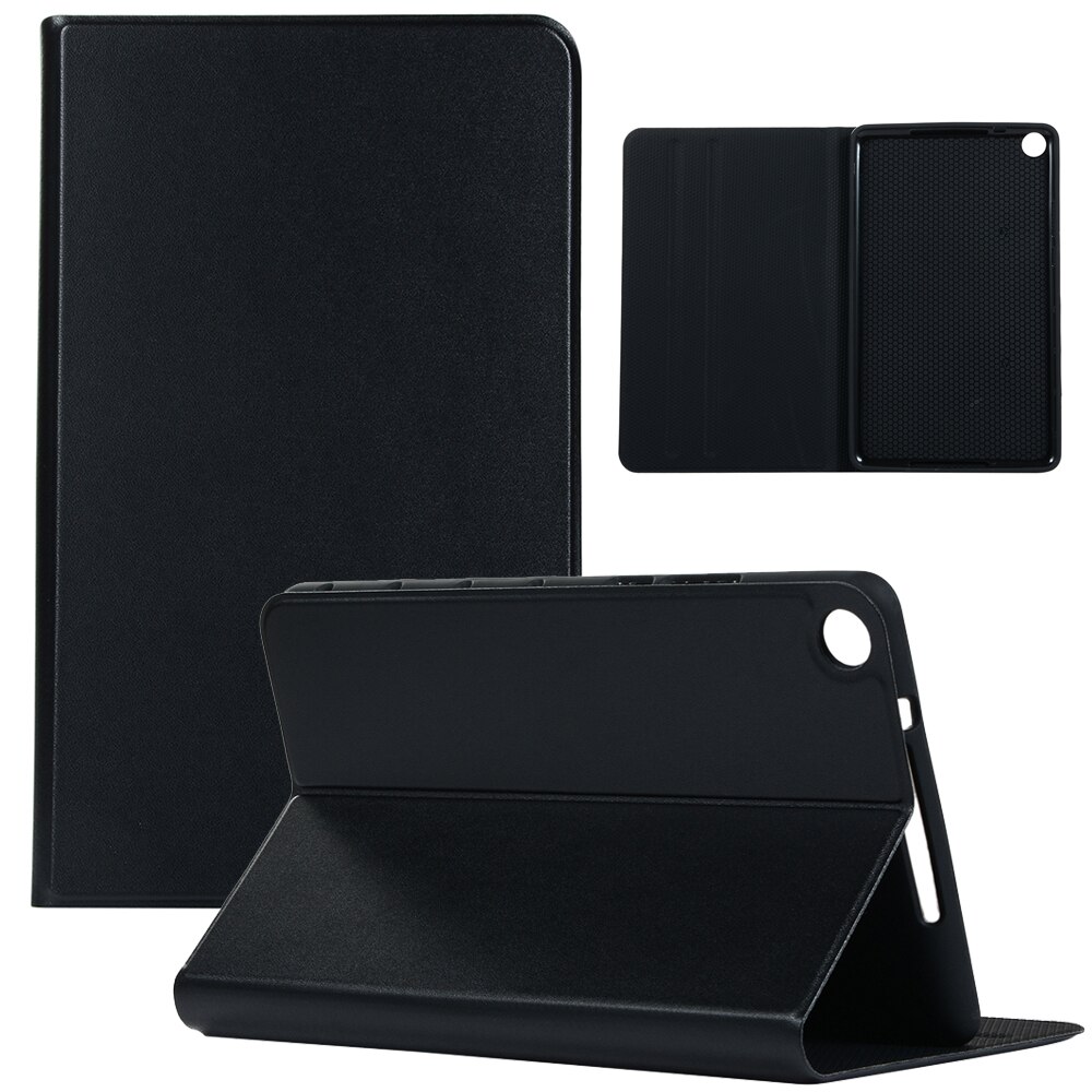 Tablet Case for Huawei MediaPad M5 Lite 8" & Honor Tab 5 8" - PU Leather Stand Cover: Black