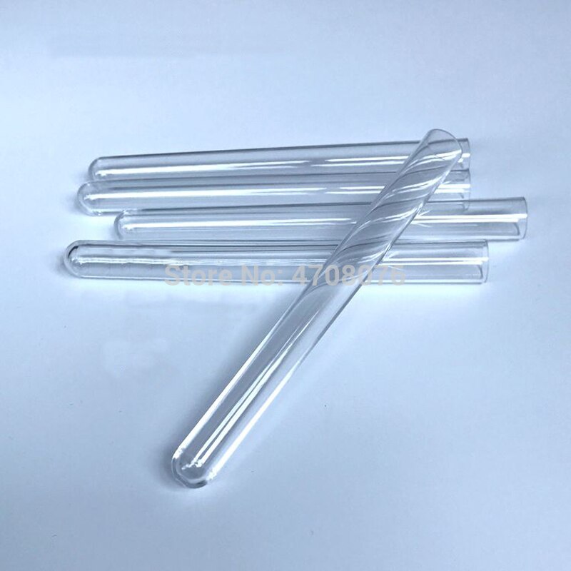 Tubes à essai en plastique transparent sans bouchon, 13x100mm, 50 pièces/lot, pour expérience scientifique, matériel de laboratoire PS à fond rond